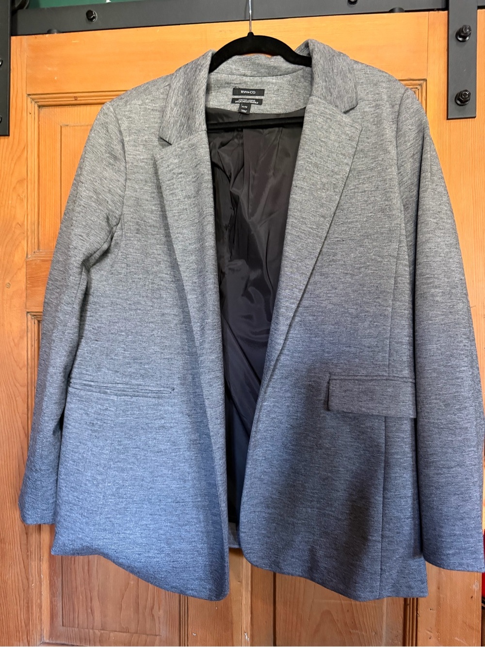RW&CO. Women's Heather Gray Knit Blazer
